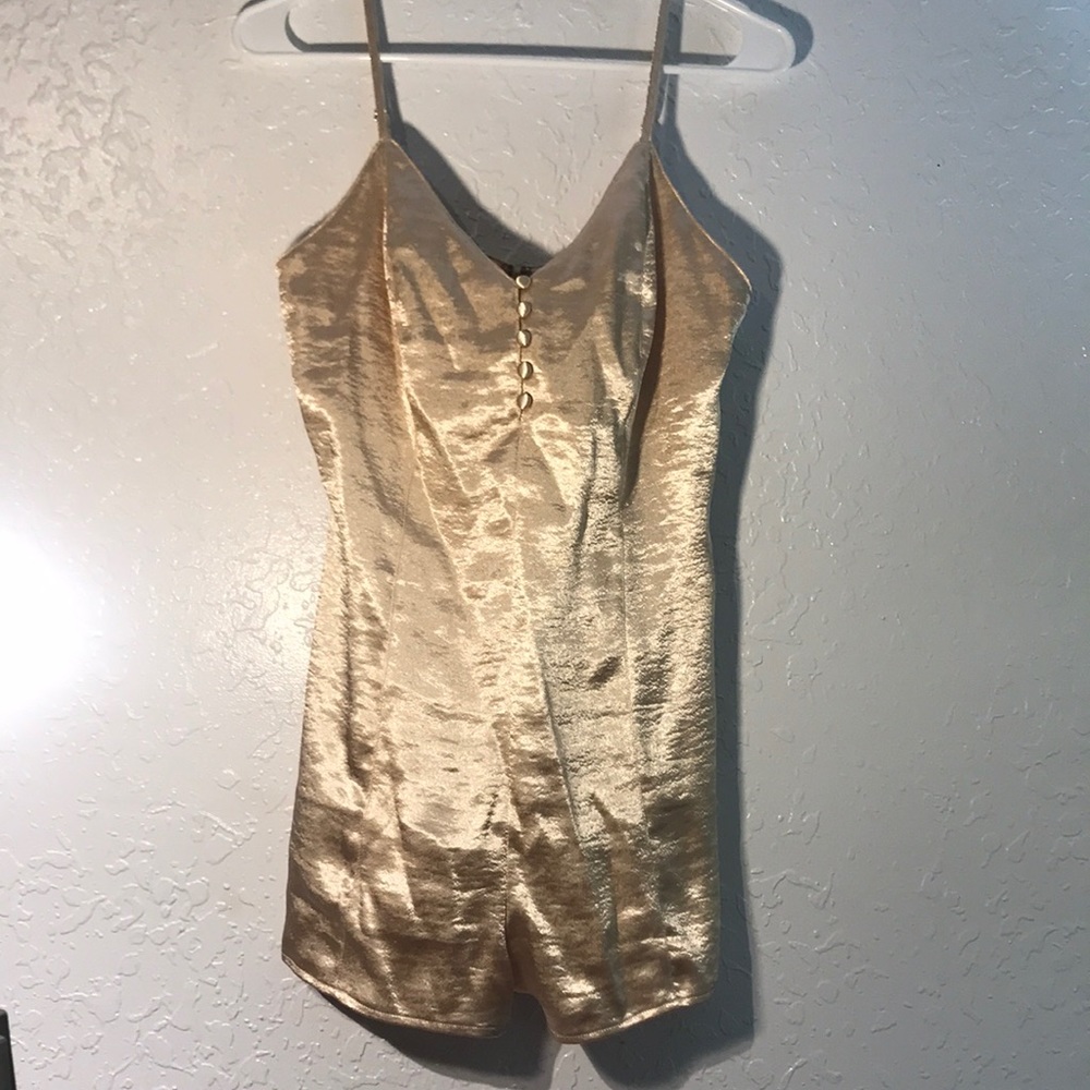 Gold romper by forever 21 NWT